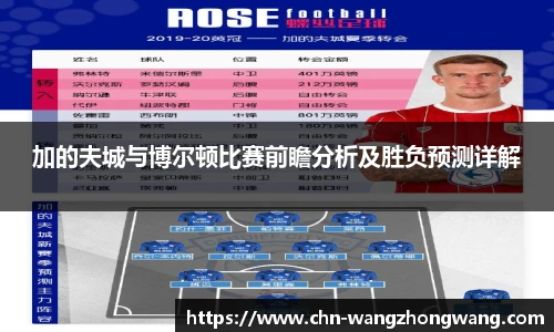 加的夫城与博尔顿比赛前瞻分析及胜负预测详解